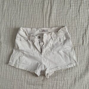 Hollister High Rise White Denim Shorts size 27